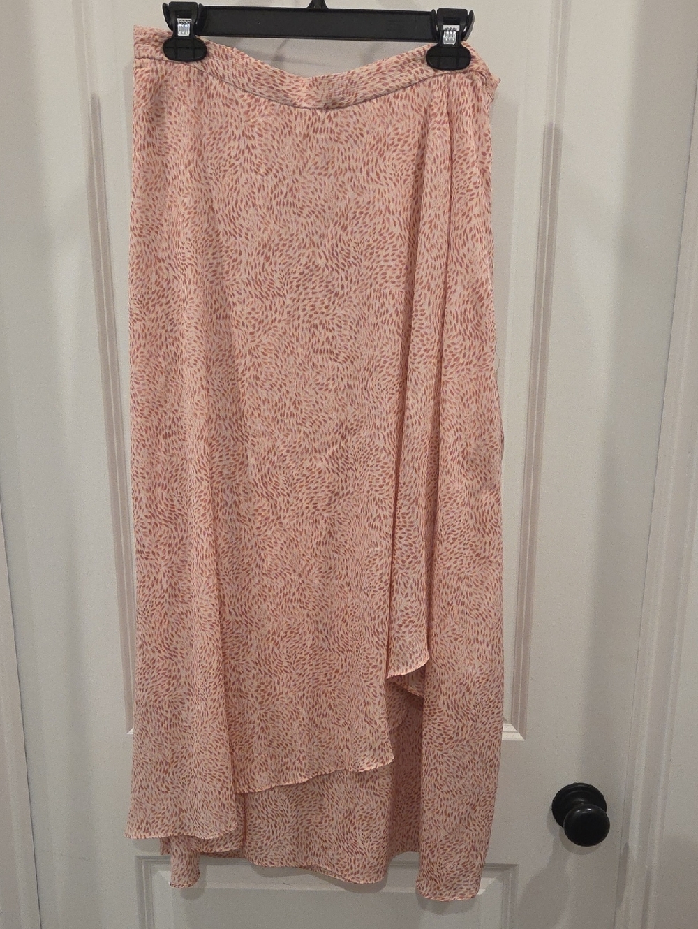 Vince Camuto Blush Pink Printed Midi Skirt
